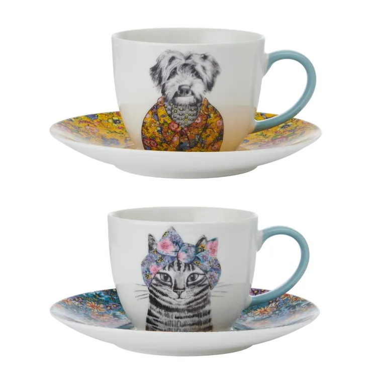 Set 2 cesti cu farfurii MIKASA 240 ml, portelan