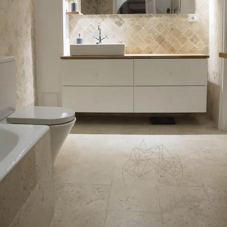 Travertin Classic Cross Cut Periat, 61 x 30.5 x 1.2 cm