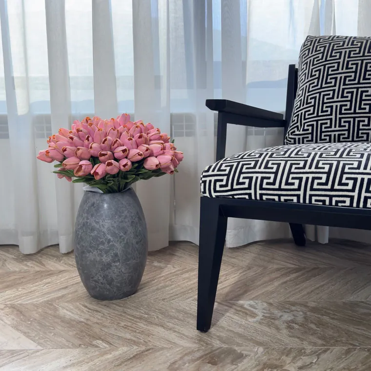 Vaza Decorativa Autograph - Pisa Marmura Tundra, 30 x 20 x 20 cm