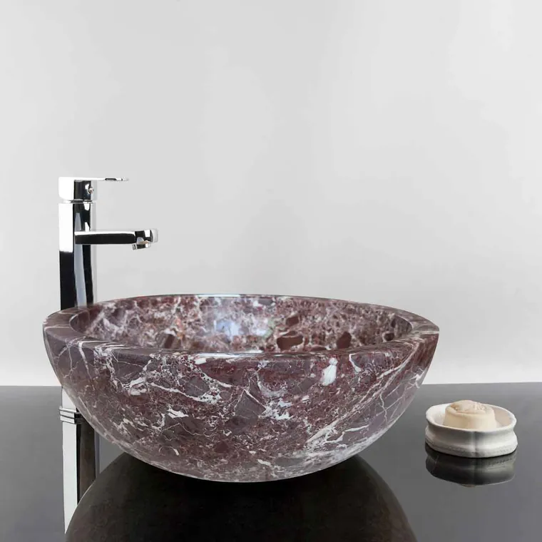 Chiuveta Matia marmura Rosso Levanto RS-5, 42 x 15 cm