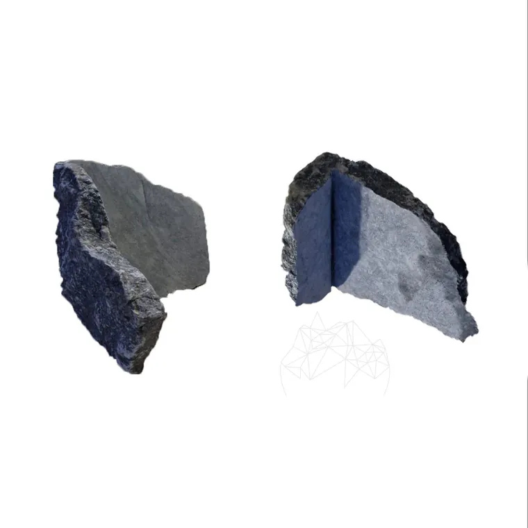 Marmura Poligonala Rock Face Blue (Coltar)