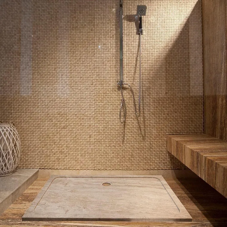 Cadita dus travertin latte ULTRA PLAT, 120 x 80 x 3 cm