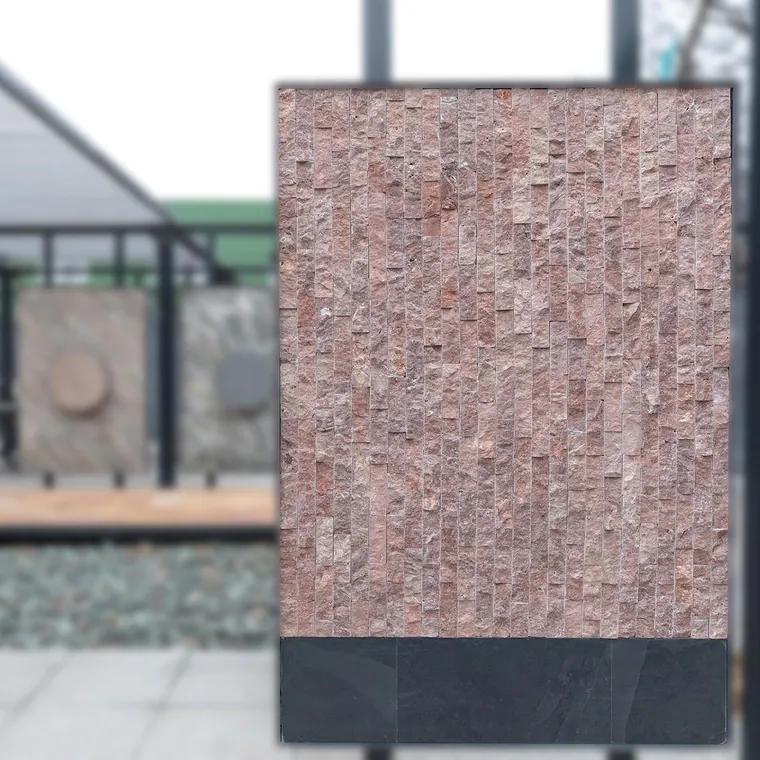 Travertin Opium Red Scapitat, 5 cm x LL x 2 cm