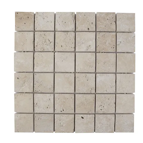 Mozaic Travertin Classic Antichizat, 4.8 x 4.8 cm