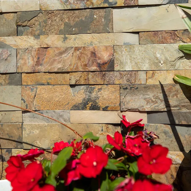 Ardezie Naturala Panel - Indian Autumn, 60x15 cm, pt. Placari Interioare, Pereti