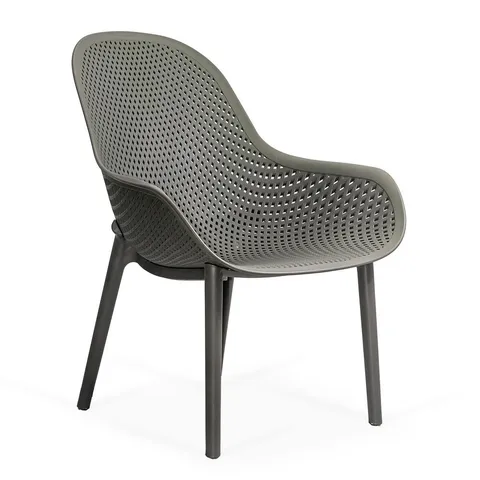 Scaun terasa gri din plastic cu cadru rezistent HRC 593