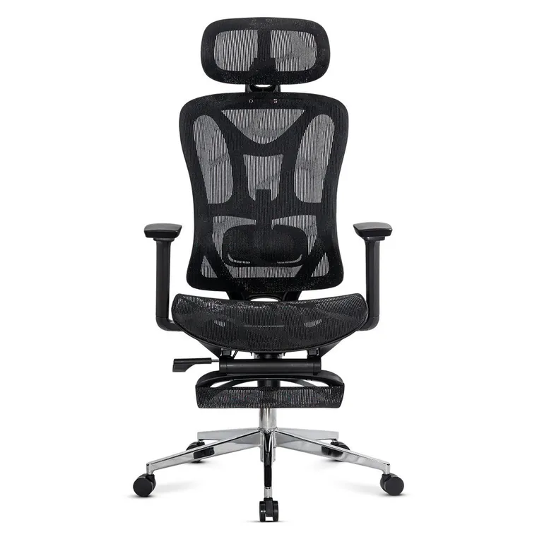 Scaun de birou ergonomic negru cu suport lombar și brate reglabile 3D SYYT 9519