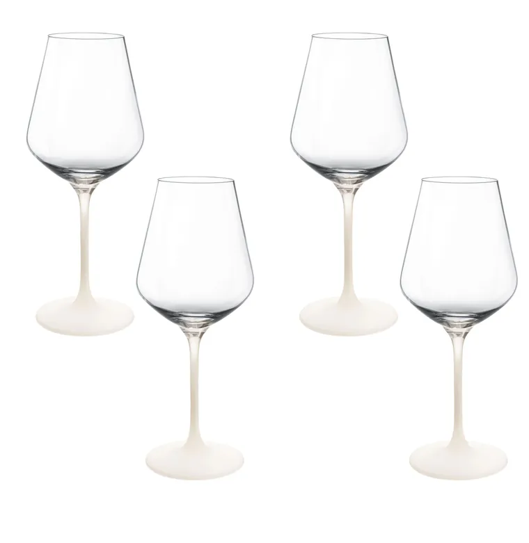 Set 4 pahare vin rosu Villeroy & Boch Manufacture Rock Blanc 490 ml