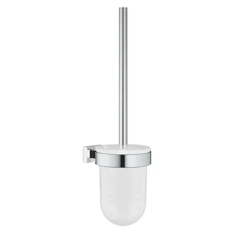 Perie wc cu suport de perete Grohe Essentials Cube crom