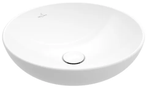 Lavoar rotund tip bol Villeroy & Boch Loop & Friends 42cm cu preaplin material TitanCeram montare pe blat