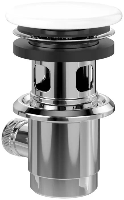 Ventil pop-up pentru lavoar Villeroy & Boch cu capac ceramic alb alpin