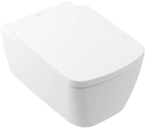 Set vas wc Villeroy & Boch Subway 3.0 TwistFlush CeramicPlus 37x56cm si capac cu inchidere lenta si QuickRelease White Alpin