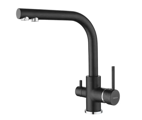 Baterie bucatarie Teka OS 208 cu 3 cai pipa inalta rotativa Metallic Black