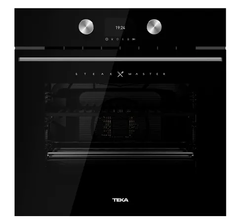 Cuptor incorporabil Teka Steak Master grill 2x1200 W gratar fonta 63 litri 12 functii DualClean design Infinity - cristal negru
