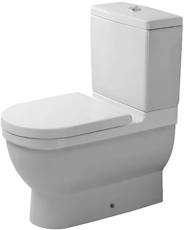 Set vas wc Duravit Starck 3 back-to-wall cu rezervor asezat si capac inchidere lenta alb