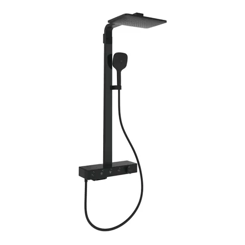 Coloana de dus Villeroy & Boch Infinity Showers cu baterie cada termostatata negru mat