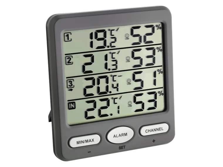 Statie meteo digitala Klima-Monitor cu 3 senzori externi wireless TFA S30.3054.10