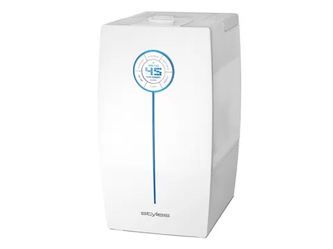 Umidificator cu ultrasunete Hera Alb, 9,6 litri/zi, afisaj electronic, setare umiditate, timer, silver cube, abur cald/rece, suprafata 65mp