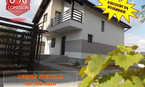 Vila Moderna 2014 cu 4 camere FINISATA 100% 68.500Eur