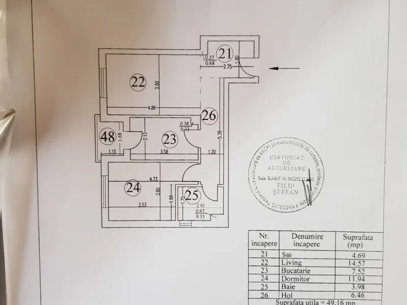 Apartament 2 camere cu curte