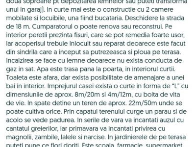 Vand casa batraneasca+teren, jud Vrancea