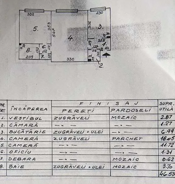 Apartament de închiriat 2 camere Pajura partr Bucureștii Noi