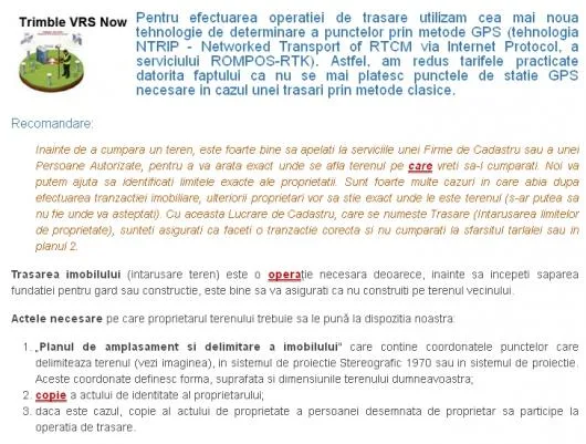 Intarusare teren - pichetare teren