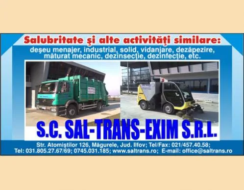 Servicii salubritate Magurele - Ilfov
