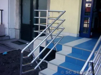 Scari - balustrade - copertine sticla si inox - Sighisoara