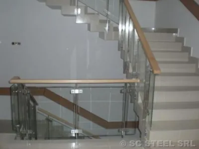 Scari - balustrade - copertine sticla si inox - Sighisoara