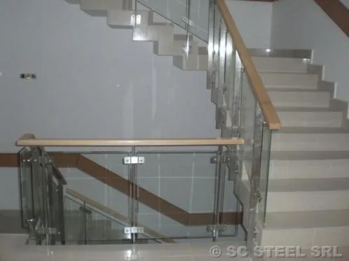Scari - balustrade - copertine sticla si inox - Sighisoara