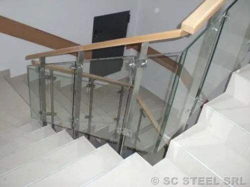 Scari - balustrade - copertine sticla si inox - Sighisoara