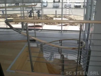 Scari - balustrade - copertine sticla si inox - Sighisoara