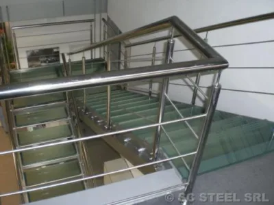 Scari - balustrade - copertine sticla si inox - Sighisoara