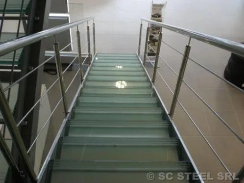 Scari - balustrade - copertine sticla si inox - Sighisoara