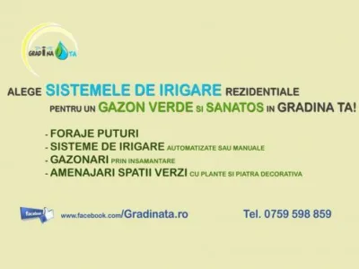 Sisteme de irigare - gazon Timis