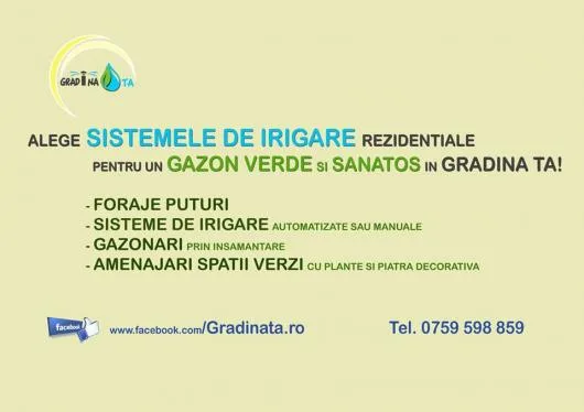 Sisteme de irigare - gazon Timis