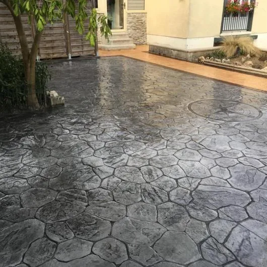 Grojdibodu / Olt - Lucrari din beton amprentat in toata tara