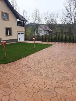 Grojdibodu / Olt - Lucrari din beton amprentat in toata tara
