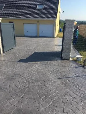 Grojdibodu / Olt - Lucrari din beton amprentat in toata tara