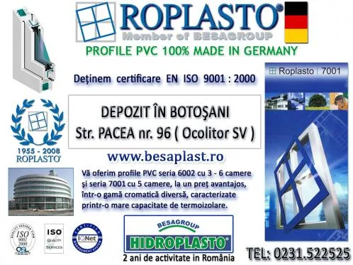 Producator de tamplarie PVC - Botosani