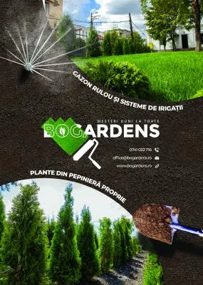 Bogardens Design montaj gazon rulou si sisteme de irigatii Neamt