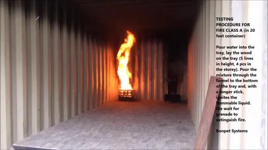 Slatioara / Olt - Dispozitive automate Bonpet pentru stingerea incendiilor