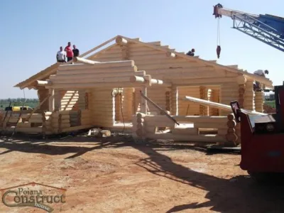 Constructii case din lemn rotund - Suceava