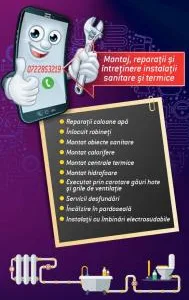 Montaj reparatii si intretinere instalatii sanitare Bucuresti