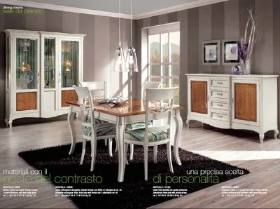 Mobilier Stil din lemn masiv - Vinerea / Alba