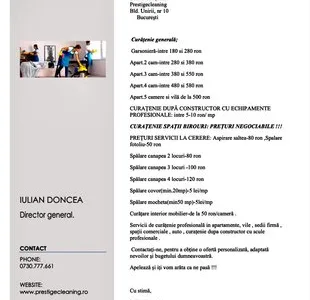 Servicii de curatenie Bucuresti
