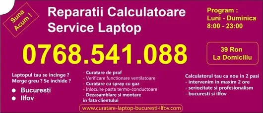 Curatare laptop Bucuresti