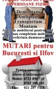 Mutari - relocari - ajustari mobila Bucuresti - Ilfov