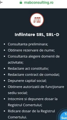 Infiintari - modificari firme Bucuresti